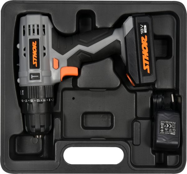 Autofiletanta cu acumulator STHOR, cu percutie, 18V, 1.3Ah, Li-Ion, 1 acumulator [4]
