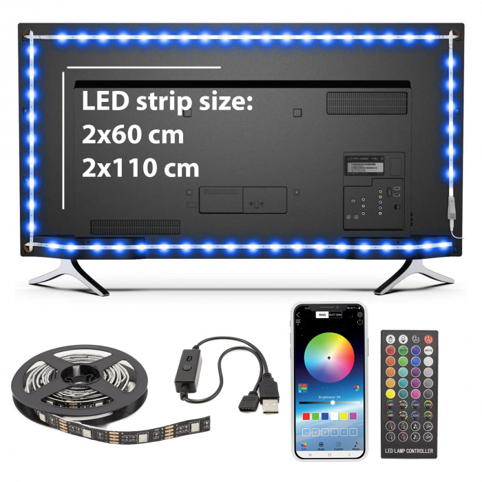 Bandă LED SMART - pentru iluminare fundal TV, 50”-65” - SunShine [3]