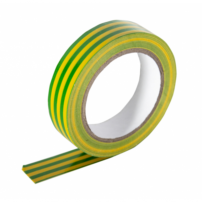 Banda izolatoare PVC galbena verde 18mmx20m MK Makalon [2]