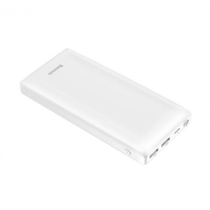 Baterie externa PowerBank BASEUS Mini JA 30000mAh, 2xUSB, USB-C, Micro, Lightning 3A (alb) PPJAN-C02 [5]