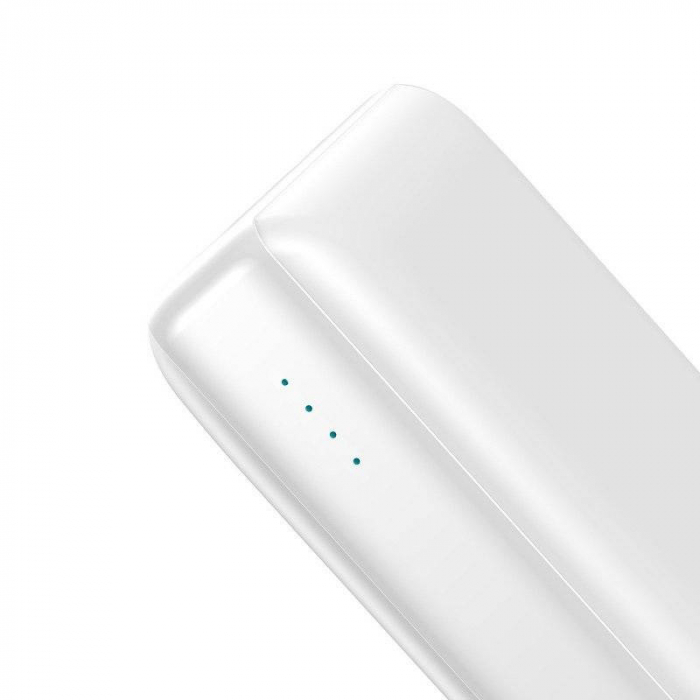 Baterie externa PowerBank BASEUS Mini JA 30000mAh, 2xUSB, USB-C, Micro, Lightning 3A (alb) PPJAN-C02 [2]