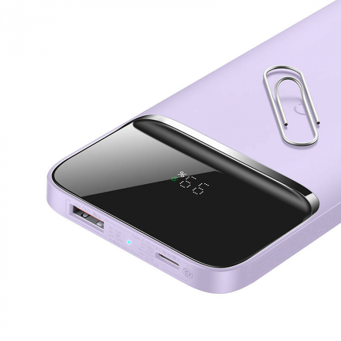 Baterie externa Powerbank cu afisaj digital BASEUS Magnetic 10000mAh 20W (violet) PPCX010105 [4]