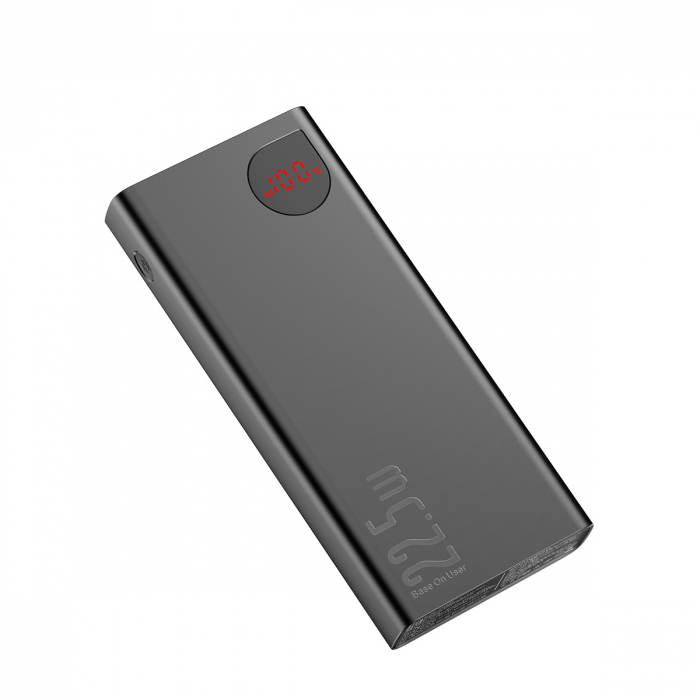Baterie externa Powerbank cu afisaj digital BASEUS Adaman Metal, 20000 mAh, 22,5 W (negru) PPAD000101 [3]