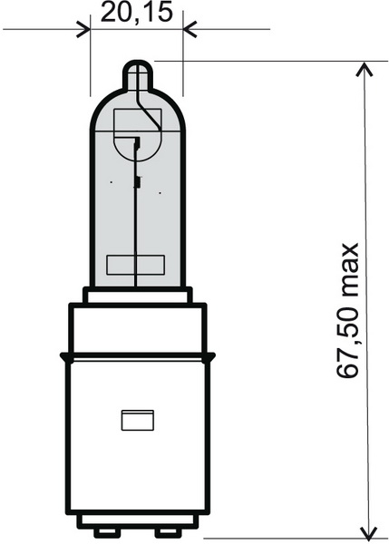 BEC HALOGEN (BA20D) LUMINA ALBASTRA - 12V 35 35W