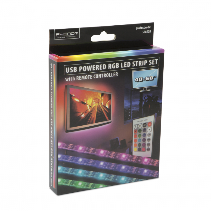 Benzi LED pentru iluminare fundal TV, cu telecomandă - 40”-60” [4]
