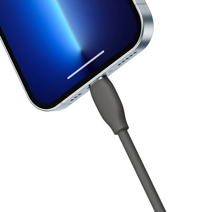 Cablu de date rapid BASEUS Jelly USB-C la Lightning 20W 2m (negru) CAGD020101 [3]