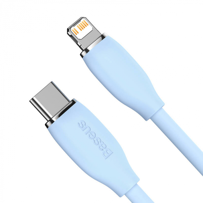 Cablu de date rapid BASEUS Jelly USB-C la Lightning 20W 1.2m (albastru) CAGD020003 [6]