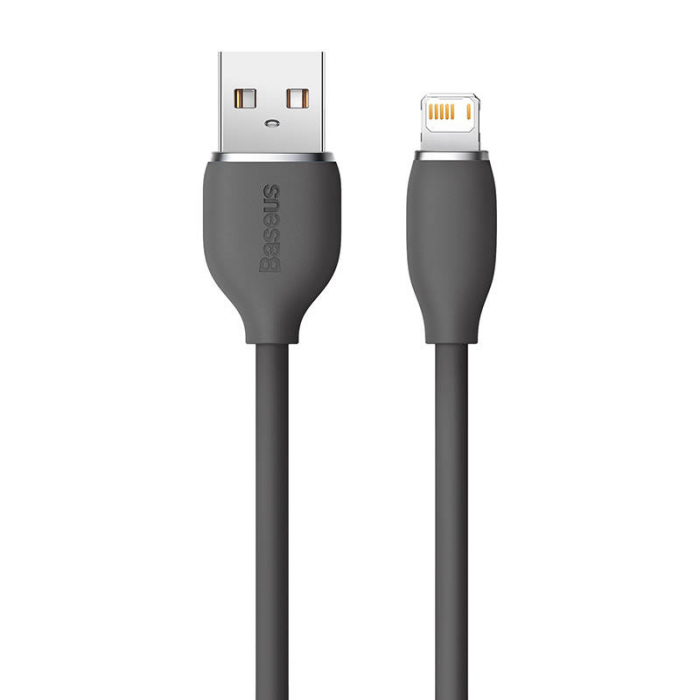 Cablu de date rapid BASEUS Jelly USB la Lightning 2.4A 2m (negru) CAGD000101 [7]
