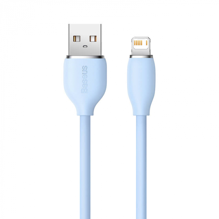 Cablu de date rapid BASEUS Jelly USB la Lightning 2.4A 1.2m (albastru) CAGD000003 [7]