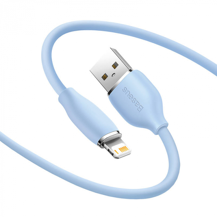 Cablu de date rapid BASEUS Jelly USB la Lightning 2.4A 1.2m (albastru) CAGD000003 [2]