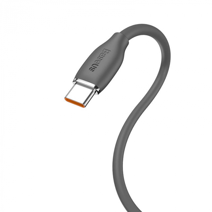 Cablu de date rapid BASEUS Jelly USB la USB-C 100W 480Mbps flash charging 1.2m (negru) CAGD010001 [3]