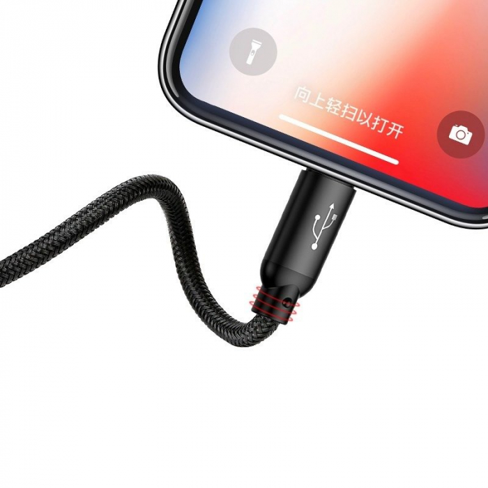 Cablu de date rapid USB BASEUS 3in1 USB-C / Lightning / Micro 3A 1.2m - Negru CAMLT-BSY01 [7]
