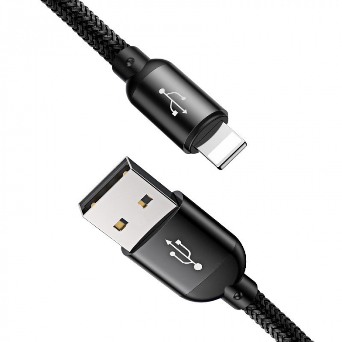 Cablu de date rapid USB BASEUS 3in1 USB-C / Lightning / Micro 3A 1.2m - Negru CAMLT-BSY01 [5]