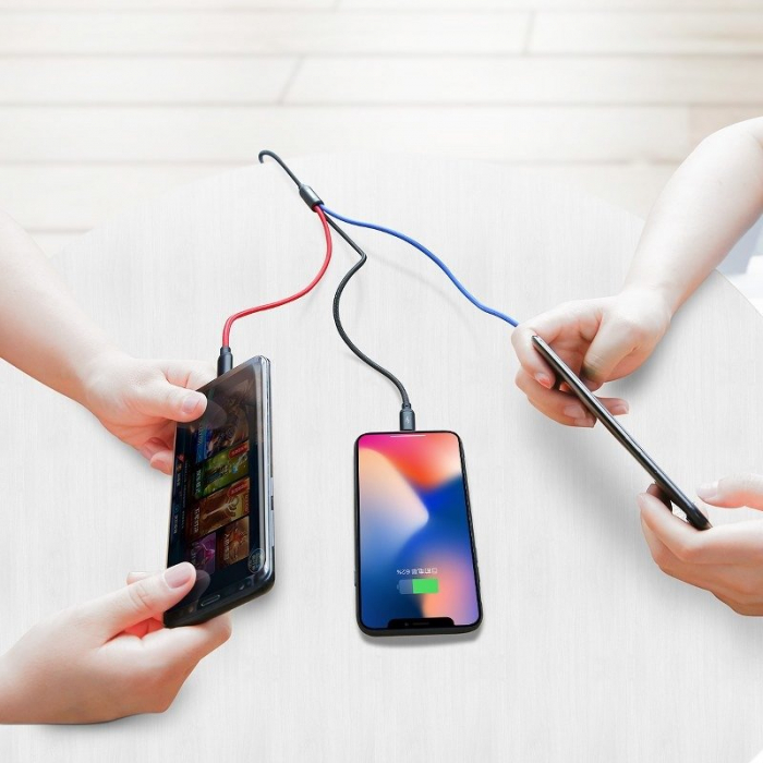 Cablu de date rapid USB BASEUS 3in1 USB-C / Lightning / Micro 3A 1.2m - Negru CAMLT-BSY01 [11]