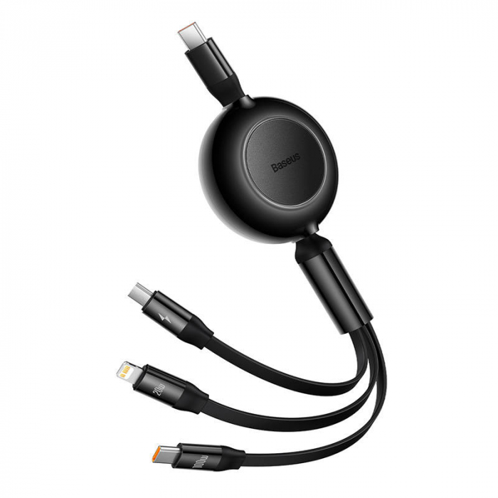 Cablu de date rapid USB-C BASEUS Bright Mirror 4 3in1 USB-C / Lightning / Micro 100W / 3.5A 1.1m - Negru CAMJ010201 [5]