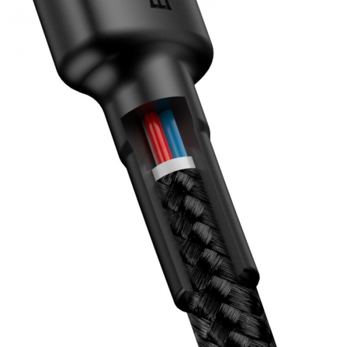 Cablu de date USB-C BASEUS PD 2.0 QC 3.0 60W 1m (gri+negru) CATKLF-GG1 [5]