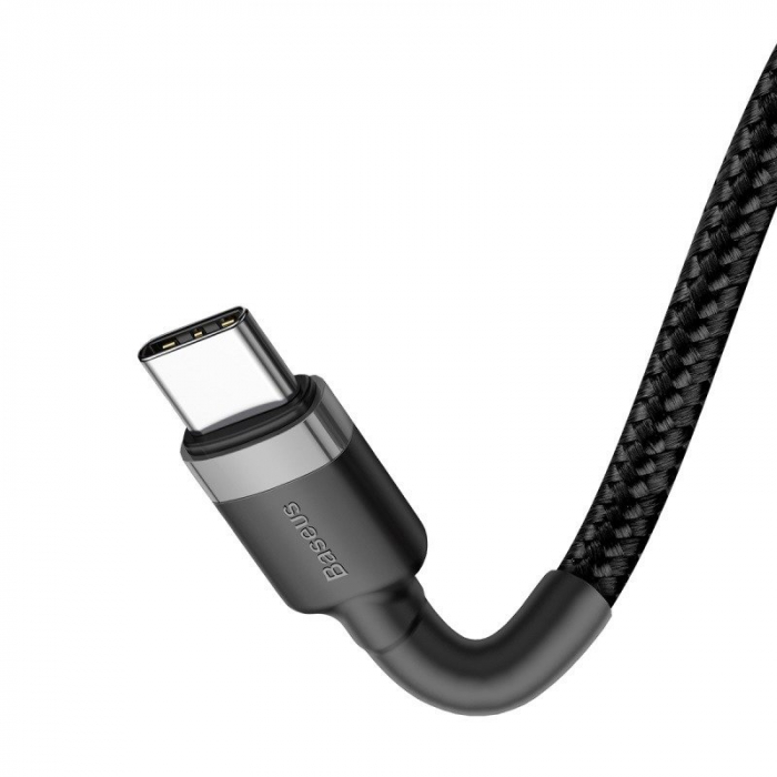 Cablu de date USB-C BASEUS PD 2.0 QC 3.0 60W 1m (gri+negru) CATKLF-GG1 [4]
