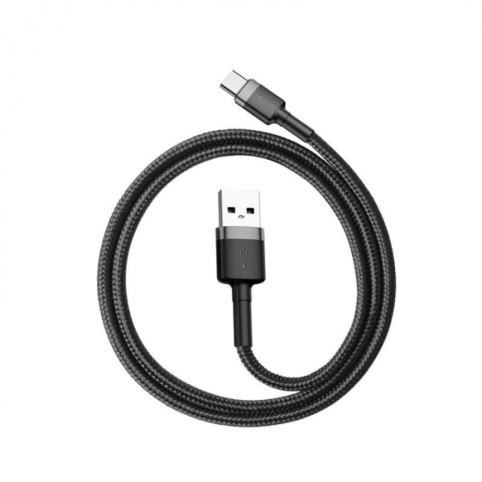 Cablu de date USB-C BASEUS Cafule 2A 3m (negru+gri) CATKLF-UG1 [3]