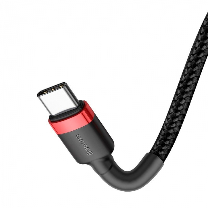 Cablu de date USB-C BASEUS PD 2.0 QC 3.0 60W 2m (negru+rosu) CATKLF-H91 [4]