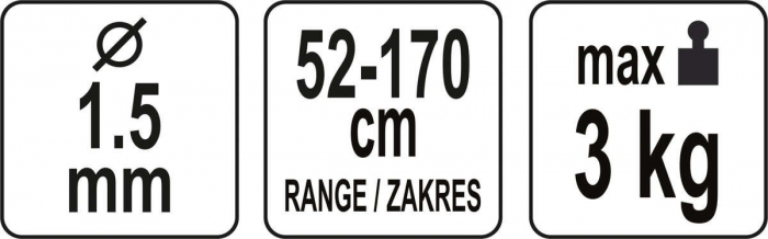 Cablu de siguranta scule YATO 52-170cm 1.5mm max 3kg [3]
