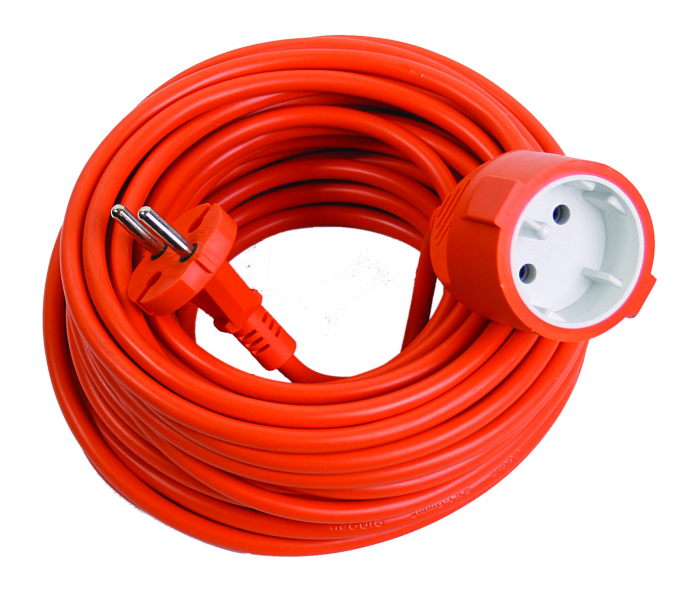 Cablu prelungitor portocaliu 10m 2x1mm2 mk makalon