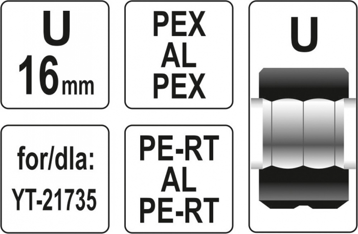 Cap de schimb PEX-AL-PEX YATO pentru presa YT-21735 [3]