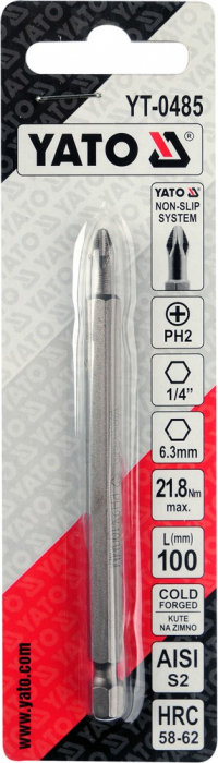 Capat surubelnita 1/4 YATO tip bit PH2 100 - 200 mm [2]