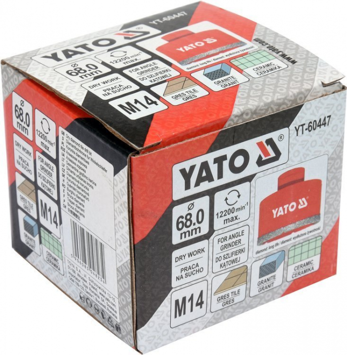 Carota diamantata YATO pentru polizor unghiular M14 [3]