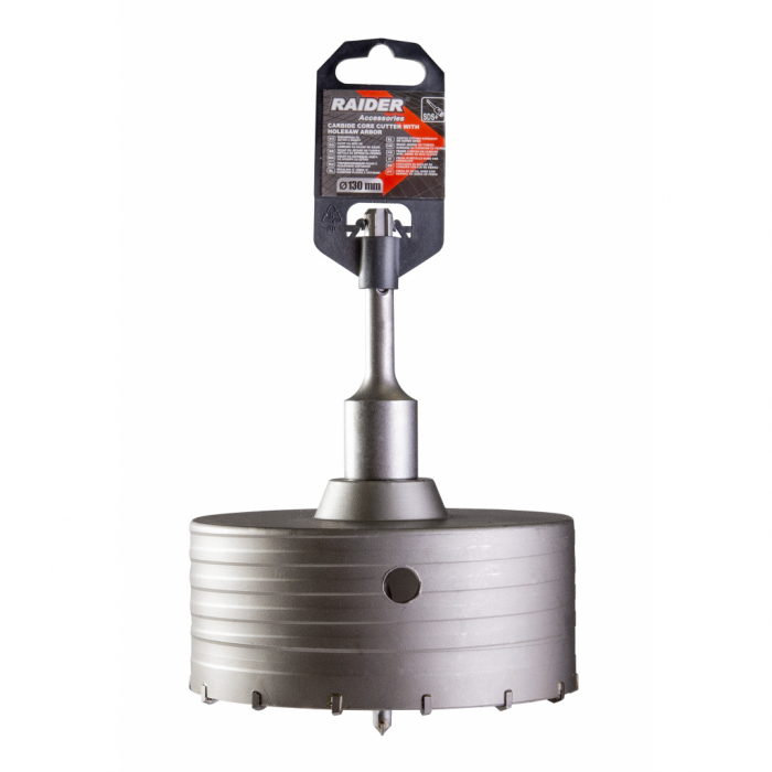 Carota gaurire beton cu tija si burghiu 130mm sds-plus raider