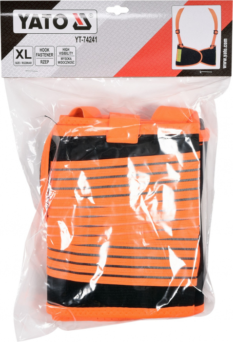 Centura elastica YATO, cu bretele, orange, marimea XL [3]