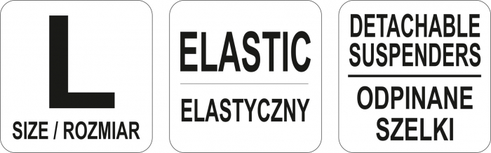 Centura elastica YATO, cu bretele, negru, marimea L [4]