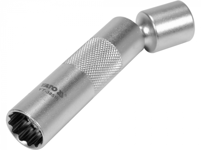 Cheie bujii cu articulatie cardanica 14mm 3/8 YATO CrV [2]