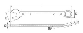 Cheie Combinata YATO, Satinata, CR-V, DIN 3113 [2]