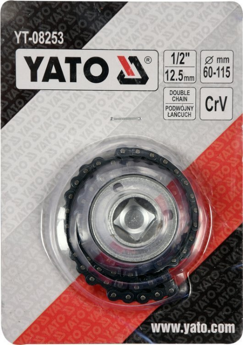 Cheie cu lant pentru filtru ulei YATO 1/2 60-170mm CrV [4]
