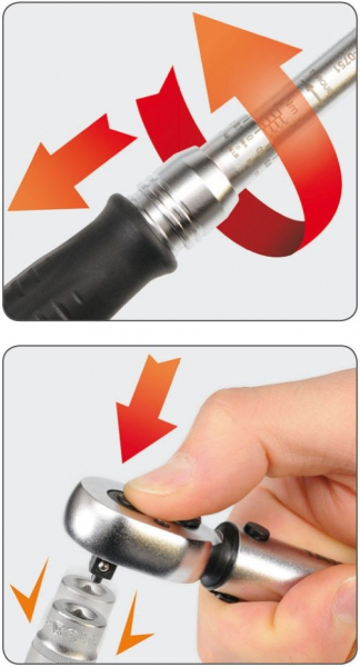 Cheie dinamometrica YATO, 1/4", 2-10Nm, 281mm, Cr-V [2]