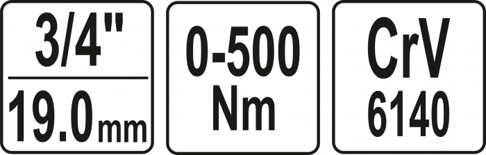 Cheie dinamometrica YATO 3/4 Inch CrV 0-500Nm [3]