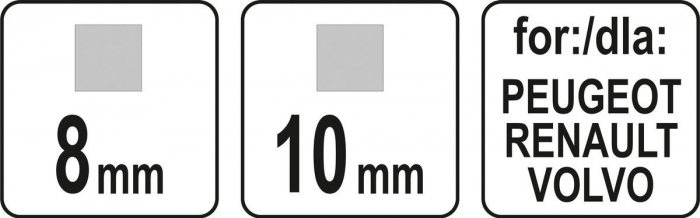 Cheie pentru baia de ulei YATO patrat 8x10mm [4]