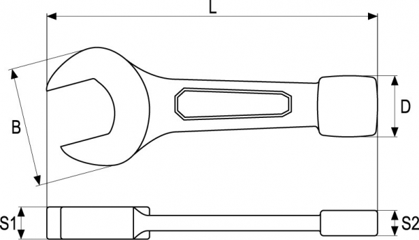 Cheie fixa de impact YATO, CrV [2]