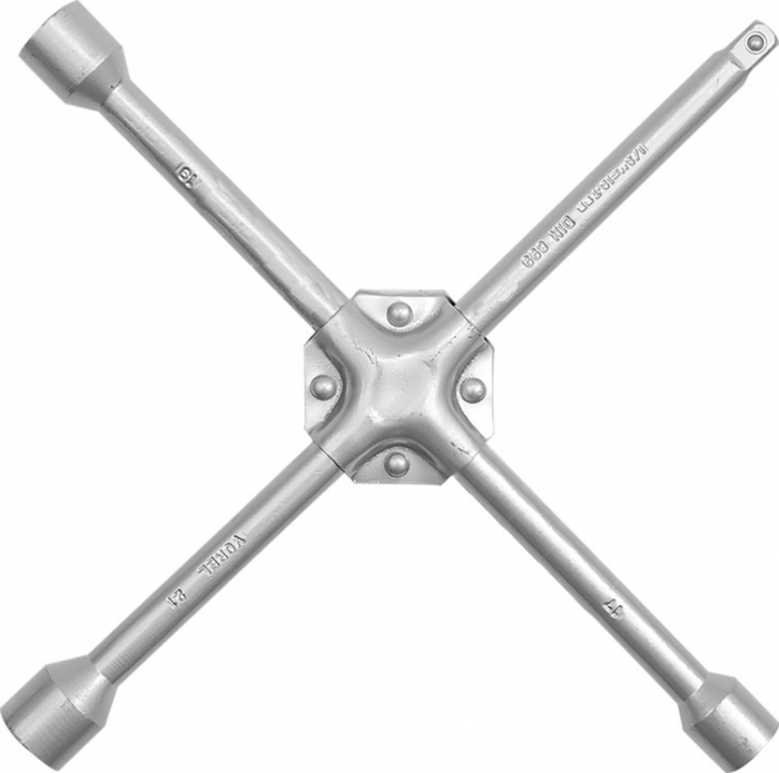 Cheie pentru roti cruce - doua elemente rabatabile 17-19-21mm - 1 2 vorel