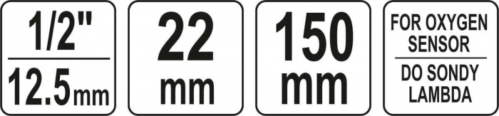 Cheie pentru sonda lambda lunga YATO 1/2 22mm 150mm CrV [5]