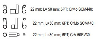 Set chei tubulare pentru sonda lambda YATO 22mm 30-80mm CrV-CrMo [5]