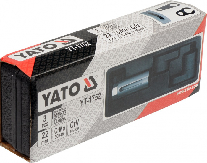 Set chei tubulare pentru sonda lambda YATO 22mm 30-80mm CrV-CrMo [2]