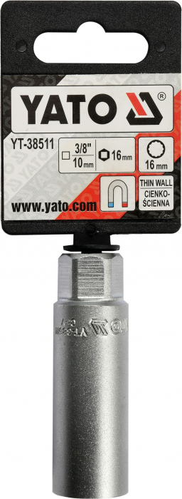 Cheie tubulara bujii YATO 3/8 16mm 12 puncte CrV [2]