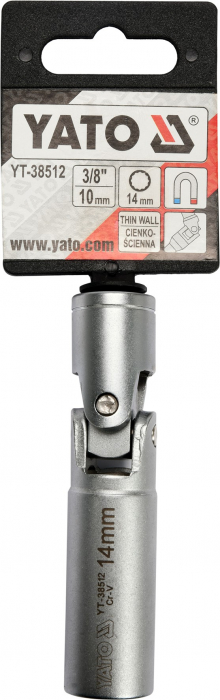 Cheie tubulara articulata bujii YATO 3/8 14mm 12 puncte CrV [2]