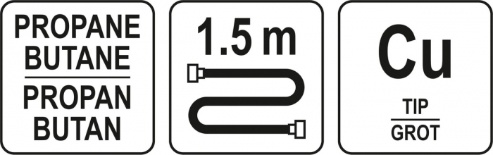 Ciocan de lipit cu gaz YATO propan-butan 1.5m [4]