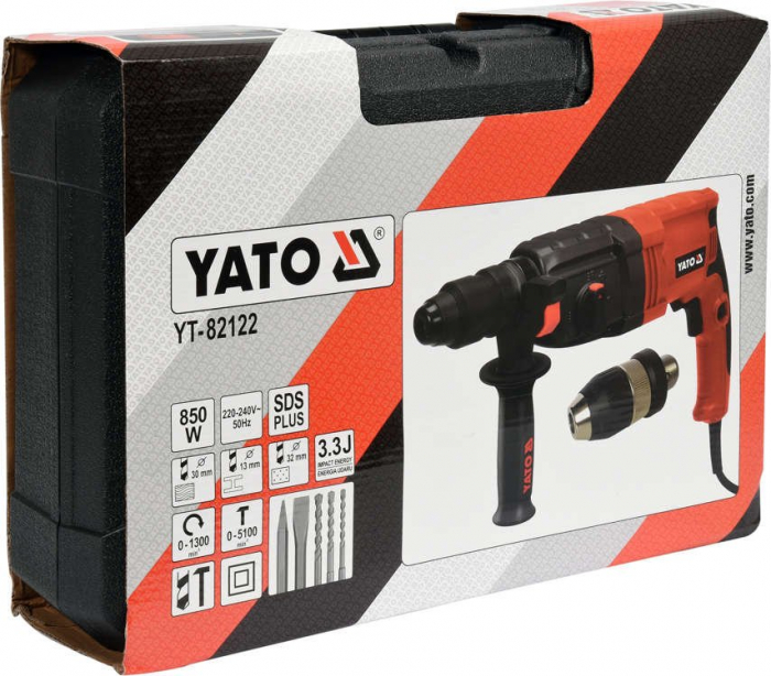 Ciocan Rotopercutor YATO SDS plus 850W 3.3J [6]