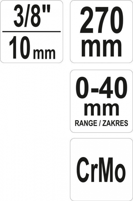 Cleste pentru burduf planetara YATO 3/8 0 - 40 mm 270mm [4]