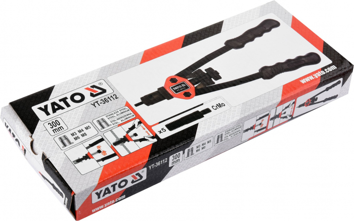 Cleste Pentru Piulite Nituibile YATO, CR-Mo, M3 - M8, 300mm [4]