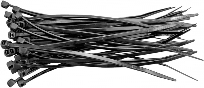 COLIERE DIN PLASTIC 96X2.5MMX100BUC NEGRE VOREL [2]