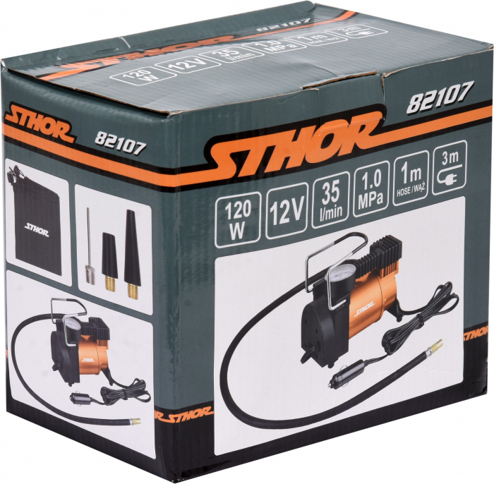 Compresor auto cu manometru STHOR 12V 120W 35 l/min [3]